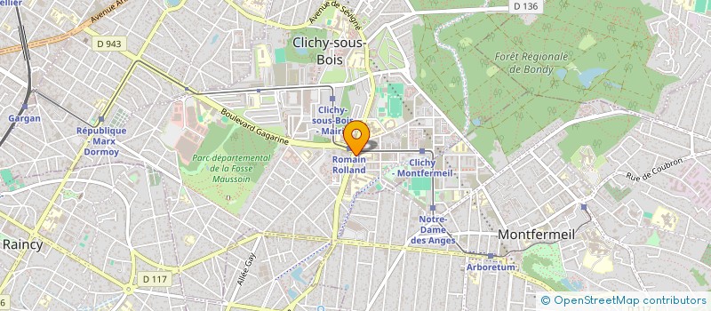 localisation de l'entreprise MONSIEUR HUGUES ARMAND KAMENI YOSSA à CLICHY-SOUS-BOIS