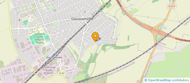 localisation de l'entreprise MONSIEUR HUGUES AUGUSTIN  GOUSSAINVILLE