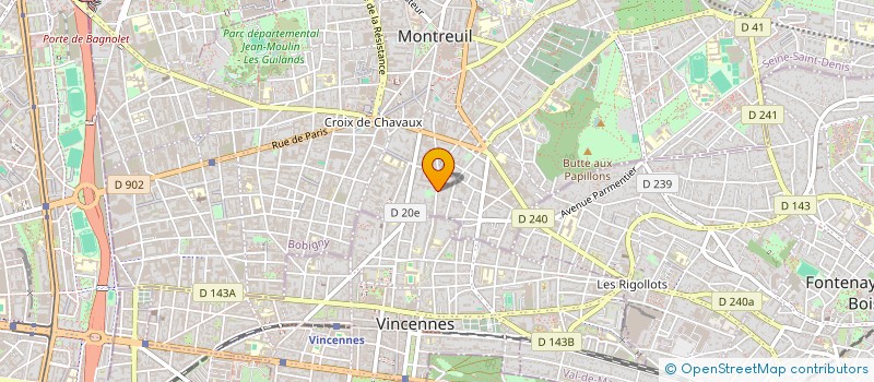 localisation de l'entreprise MONSIEUR HUGUES BERNE à MONTREUIL