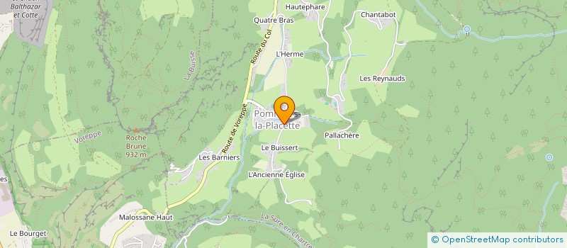 localisation de l'entreprise MONSIEUR HUGUES BLAISE  LA SURE EN CHARTREUSE