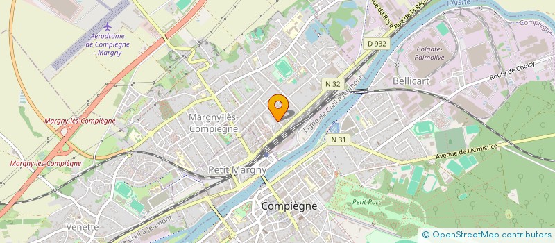 localisation de l'entreprise MONSIEUR HUGUES BRETILLOT  MARGNY-LES-COMPIEGNE