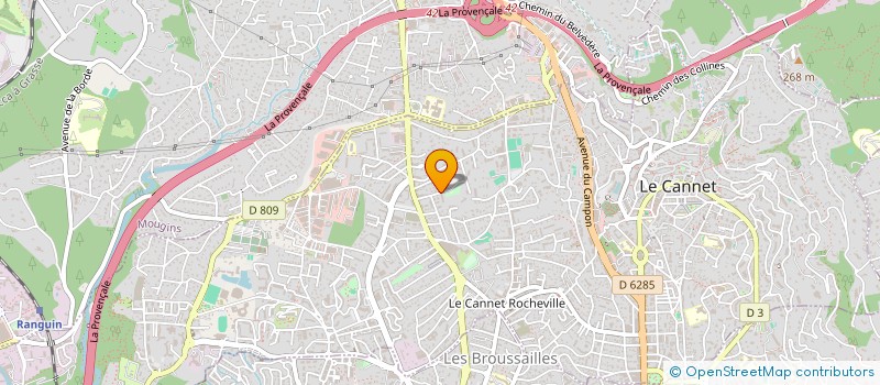 localisation de l'entreprise MONSIEUR HUGUES CHARBONNIER à LE CANNET
