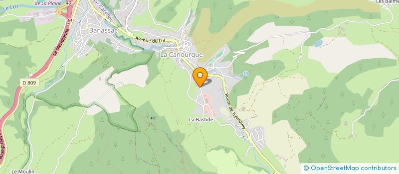 localisation de l'entreprise MONSIEUR HUGUES CONDOMINES  LA CANOURGUE