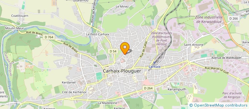 localisation de l'entreprise MONSIEUR HUGUES CORBEL  CARHAIX-PLOUGUER
