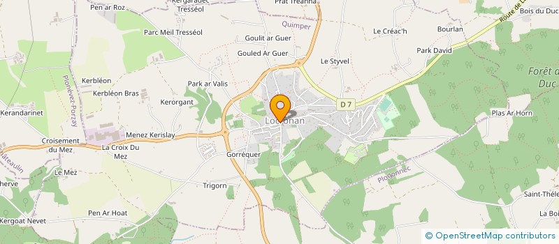 localisation de l'entreprise MONSIEUR HUGUES COROLLER à LOCRONAN