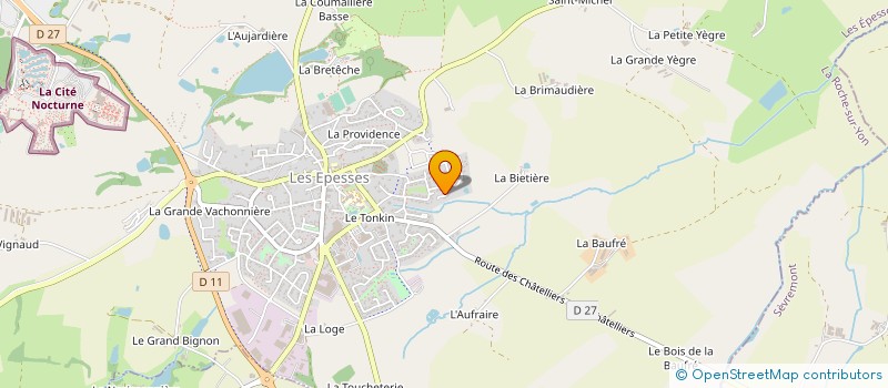 localisation de l'entreprise MONSIEUR HUGUES COUSSEAU  LES EPESSES