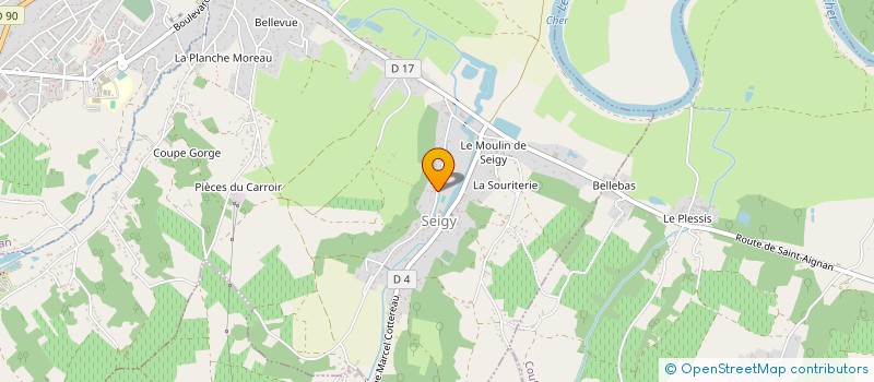 localisation de l'entreprise MONSIEUR HUGUES DAVAU  SEIGY