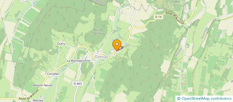 localisation de l'entreprise MONSIEUR HUGUES DE LA BARGE DE CERTEAU BARTHELOT D'OZENAY  OZENAY