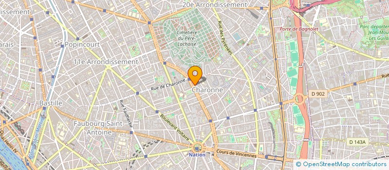 localisation de l'entreprise MONSIEUR HUGUES DE LA BROSSE  PARIS