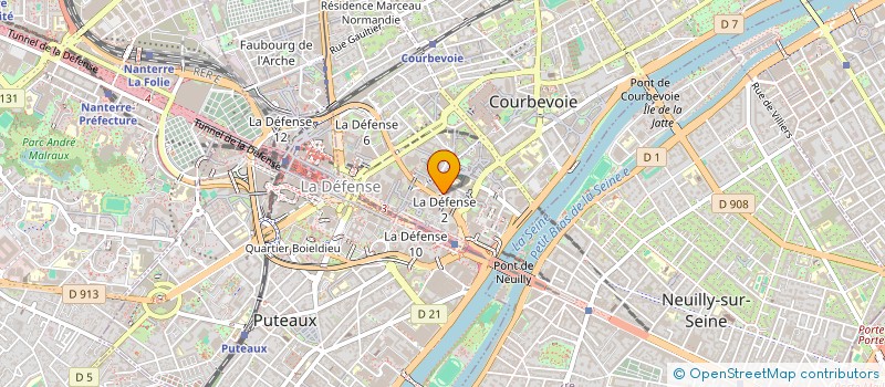 localisation de l'entreprise MONSIEUR HUGUES DE LA FORGE à COURBEVOIE