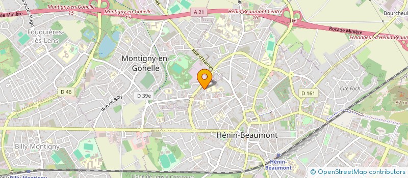 localisation de l'entreprise MONSIEUR HUGUES DEHEDIN à HENIN-BEAUMONT