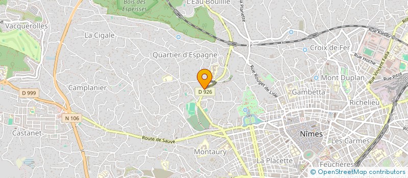 localisation de l'entreprise MONSIEUR HUGUES DUBOIS  NIMES