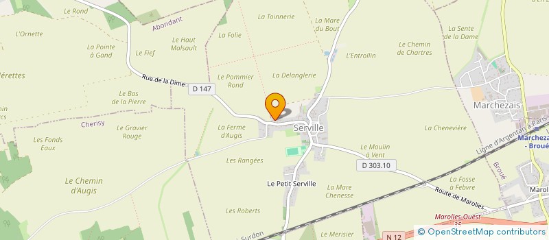 localisation de l'entreprise MONSIEUR HUGUES GUIARD à SERVILLE