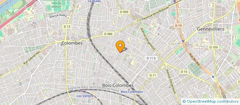 localisation de l'entreprise MONSIEUR HUGUES HENRY à COLOMBES