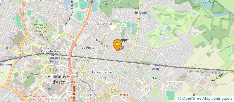 localisation de l'entreprise MONSIEUR HUGUES HOVINE  VILLENEUVE-D'ASCQ