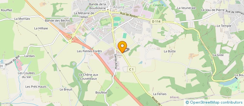 localisation de l'entreprise MONSIEUR HUGUES JEGAT à ALLAIRE