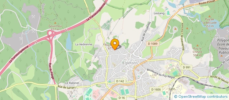 localisation de l'entreprise MONSIEUR HUGUES LE LANN  EGLETONS