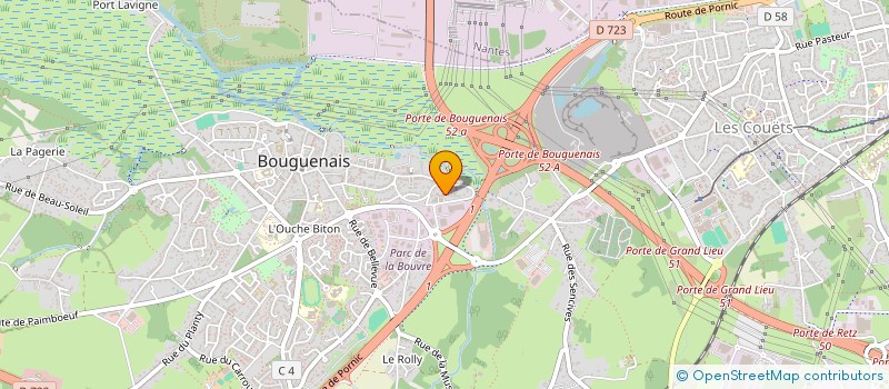 localisation de l'entreprise MONSIEUR HUGUES LE MAOUT à BOUGUENAIS