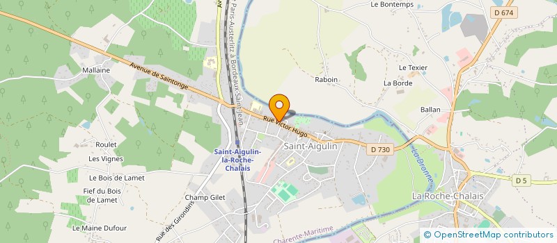 localisation de l'entreprise MONSIEUR HUGUES LEGENDRE  SAINT-AIGULIN