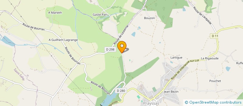 localisation de l'entreprise MONSIEUR HUGUES LOUIS  PRAYSSAS