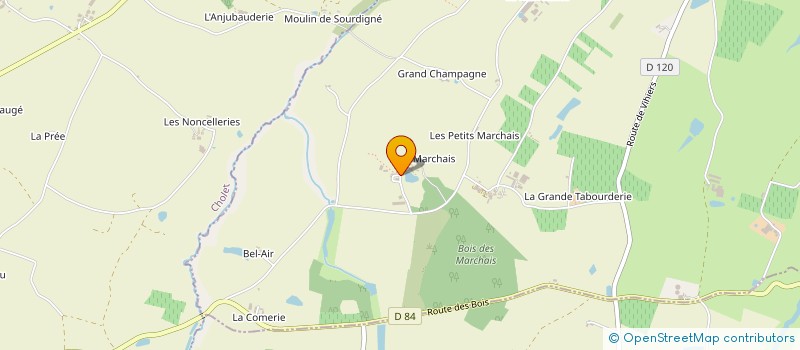 localisation de l'entreprise MONSIEUR HUGUES MARTIN à BELLEVIGNE-EN-LAYON