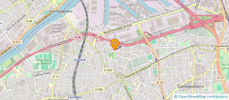 localisation de l'entreprise MONSIEUR HUGUES MARTINET  COLOMBES