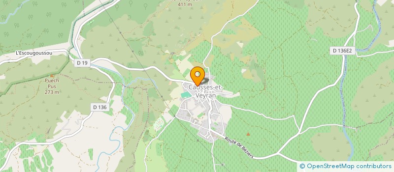 localisation de l'entreprise MONSIEUR HUGUES MARTINEZ  CAUSSES-ET-VEYRAN