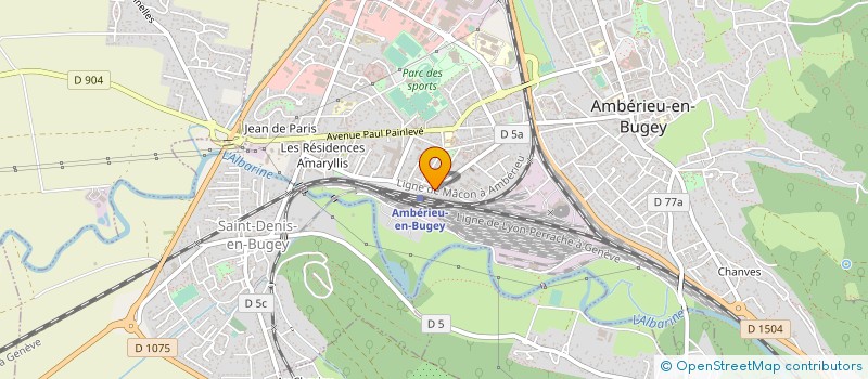 localisation de l'entreprise MONSIEUR HUGUES MOYNE  AMBERIEU-EN-BUGEY