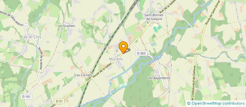 localisation de l'entreprise MONSIEUR HUGUES PALUE  SAINT-JEAN-DE-GALAURE