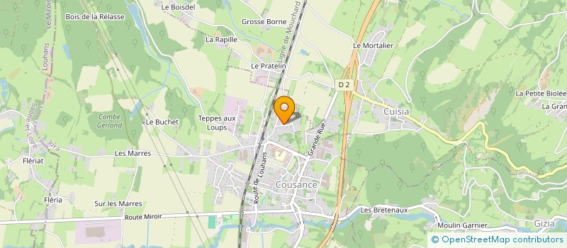 localisation de l'entreprise MONSIEUR HUGUES PERRET  COUSANCE