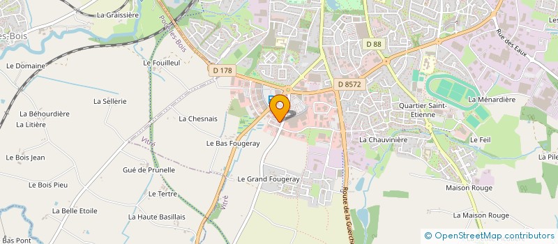 localisation de l'entreprise MONSIEUR HUGUES PERRIN à VITRE
