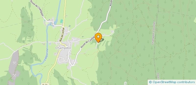 localisation de l'entreprise MONSIEUR HUGUES PETITEAU  CHAMPDOR-CORCELLES