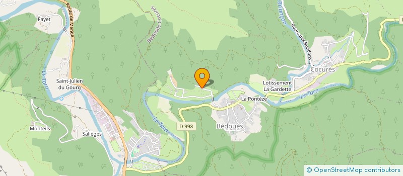 localisation de l'entreprise MONSIEUR HUGUES REYNES  BEDOUES-COCURES