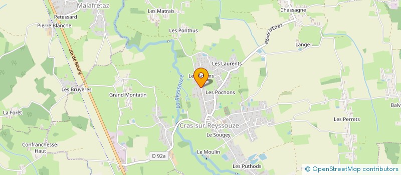 localisation de l'entreprise MONSIEUR HUGUES RIGAUDIER  BRESSE VALLONS