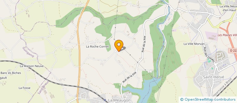 localisation de l'entreprise MONSIEUR HUGUES SEGUEN  LA MEAUGON