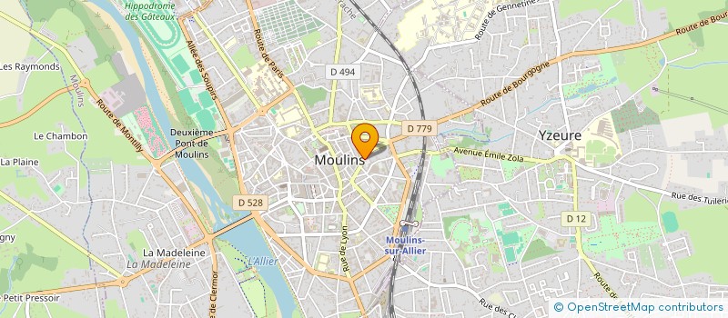 localisation de l'entreprise MONSIEUR HUGUES TOURNE à MOULINS