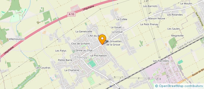 localisation de l'entreprise MONSIEUR HUGUES TOUZEAU à CHAINGY