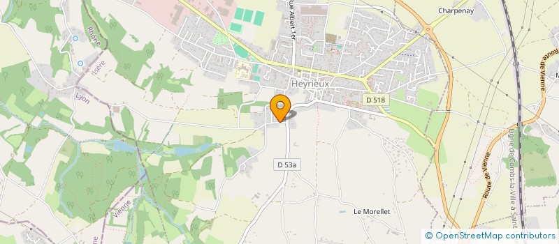 localisation de l'entreprise MONSIEUR HUGUES VIERNE  HEYRIEUX
