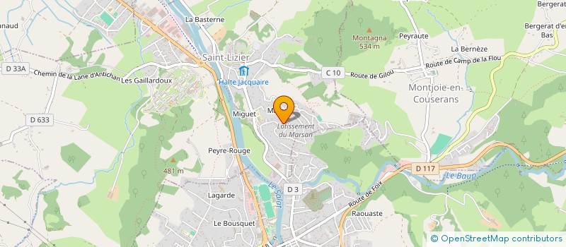 localisation de l'entreprise MONSIEUR HUGUETTE GALEY à SAINT-LIZIER