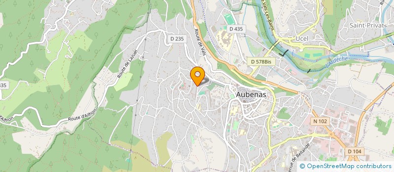 localisation de l'entreprise MONSIEUR HUSEYIN GUMUS à AUBENAS