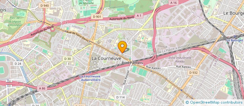localisation de l'entreprise MONSIEUR HUSSAIN AMJAD à LA COURNEUVE
