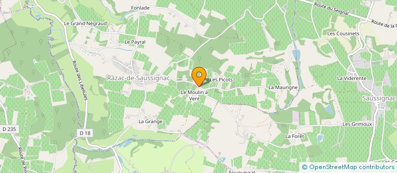 localisation de l'entreprise MONSIEUR IAN HULL  SAUSSIGNAC