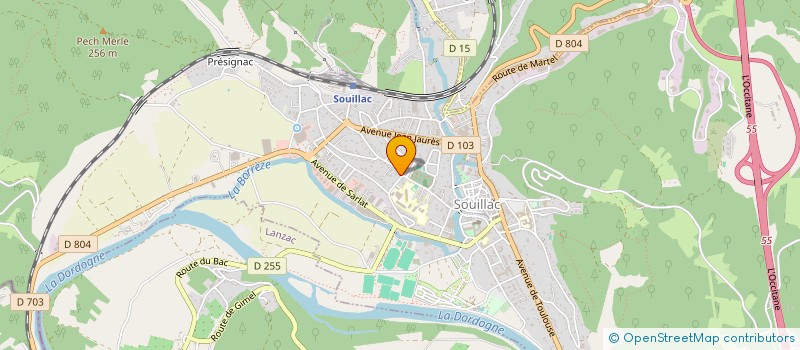 localisation de l'entreprise MONSIEUR IBA GENESTIER-SCHMITT  SOUILLAC