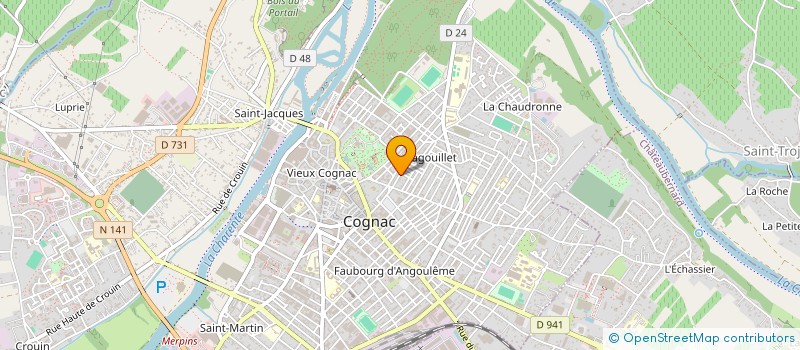 localisation de l'entreprise MONSIEUR IBANE JOIE à COGNAC