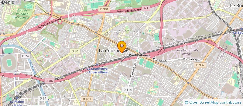 localisation de l'entreprise MONSIEUR IBRAHIM AHAMADA MOUMINI à LA COURNEUVE