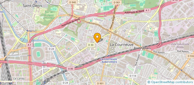 localisation de l'entreprise MONSIEUR IBRAHIM BADRELDINE  LA COURNEUVE