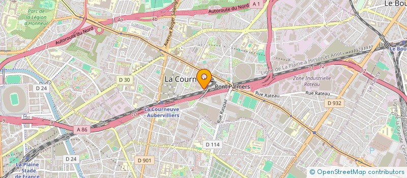 localisation de l'entreprise MONSIEUR IBRAHIM BAMBA à LA COURNEUVE