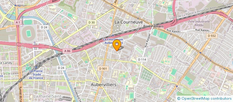 localisation de l'entreprise MONSIEUR IBRAHIM BAMBA à LA COURNEUVE