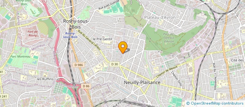 localisation de l'entreprise MONSIEUR IBRAHIM BOUAZZAOUI à ROSNY-SOUS-BOIS