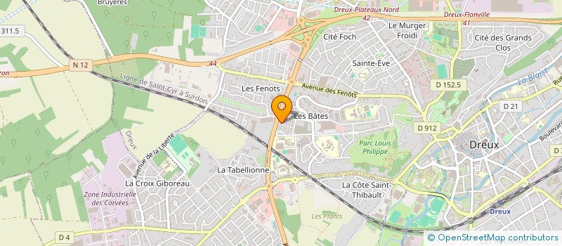 localisation de l'entreprise MONSIEUR IBRAHIM CHAUDHRY MOHAMMAD à DREUX